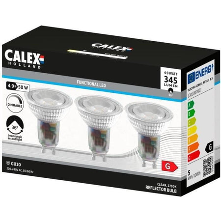 Lampadina LED con riflettore - CALEX - GU10 - 4,9 W - 345 lm - 2700 K - Intensità variabile - Cromo