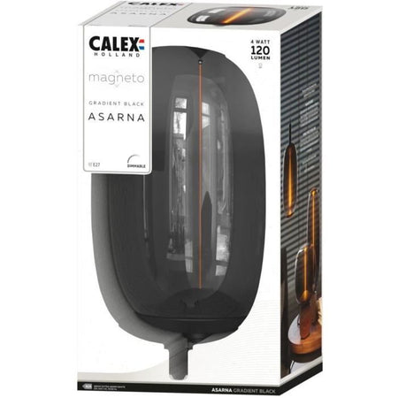 Lampadina LED E27 - CALEX - MAGNETO ASARNA - Filamento flessibile - 4 W - 120 lm - 1800 K - Dimmerabile - Nera