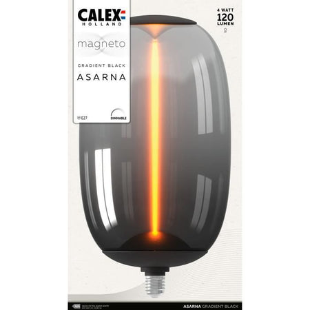 Lampadina LED E27 - CALEX - MAGNETO ASARNA - Filamento flessibile - 4 W - 120 lm - 1800 K - Dimmerabile - Nera