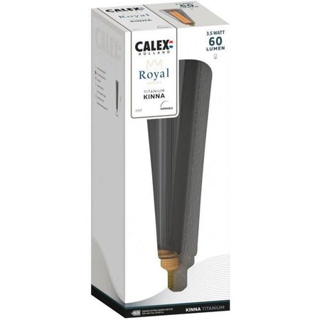 Lampadina LED E27 - CALEX - ROYAL KINNA - 3,5 W - 60 lm - 2000 K - Intensità variabile - Titanio