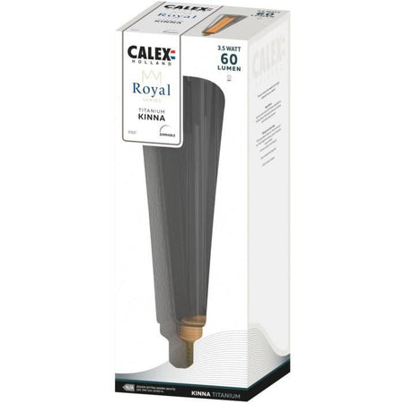 Lampadina LED E27 - CALEX - ROYAL KINNA - 3,5 W - 60 lm - 2000 K - Intensità variabile - Titanio