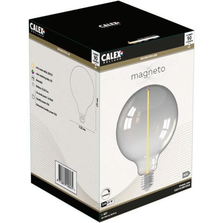 Lampadina LED E27 - CALEX - MAGNETO G125 - Filamento dritto - 3,4 W - 90 lm - 1800 K - Titanio