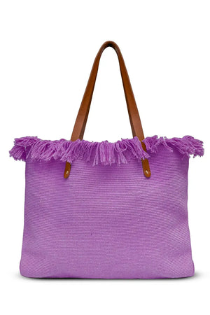 Borsa mare con bordo sfrangiato | ICONIQUE