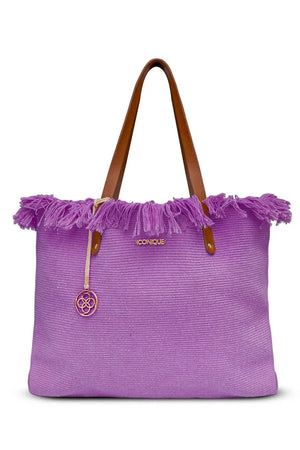 Borsa mare con bordo sfrangiato | ICONIQUE