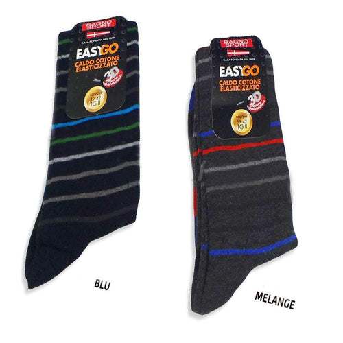 Ragno Calza Lunga Uomo Caldo Cotone Fantasia 09338S S34 - Passarelli Biancheria