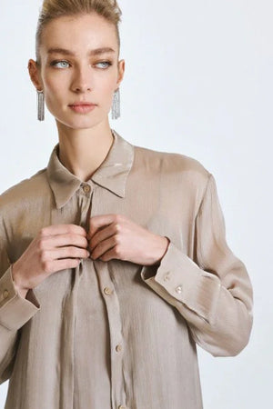 Camicione lucido con spacchi | ACCESS FASHION