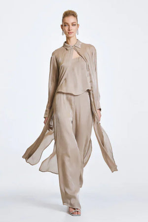 Camicione lucido con spacchi | ACCESS FASHION