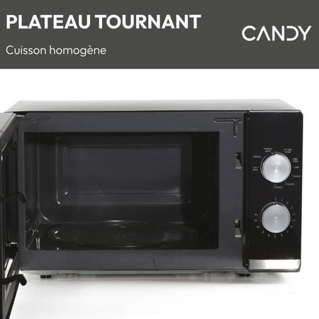 CMG20TNMB Microonde CANDY Moderna Grill 20L 700W - Grill 900W - Meccanico UI 6 livelli di potenza - Funzione scongelamento a peso