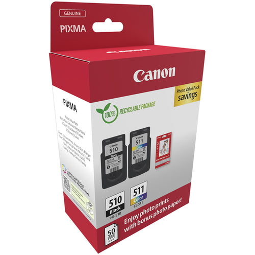 Canon Cartuccia Ink Pg-510/Cl-511+Conf. Fogli