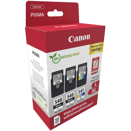 Canon Cartuccia Ink Pg-540Lx2/Cl-541Xl+Conf. Fogli