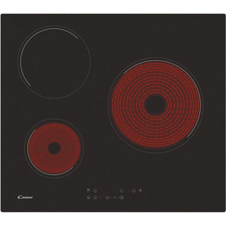 CANDY CH63CT - Piano cottura in vetroceramica - 5500W - 3 fuochi - Nero