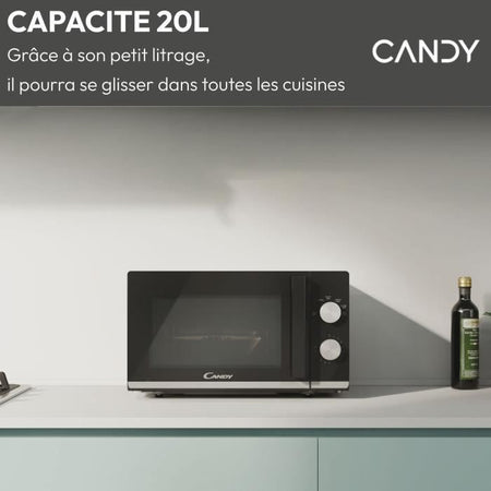 Microwlewer Lay Free Candy CMW20TNMB - Nero - 20L - 700W - VASSORE 24,5 CM