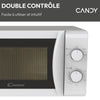 CMW20SMW Microonde Mono CANDY Idea - 20 L - MO: 700 W - UI meccanico - 5 livelli di potenza - Bianco