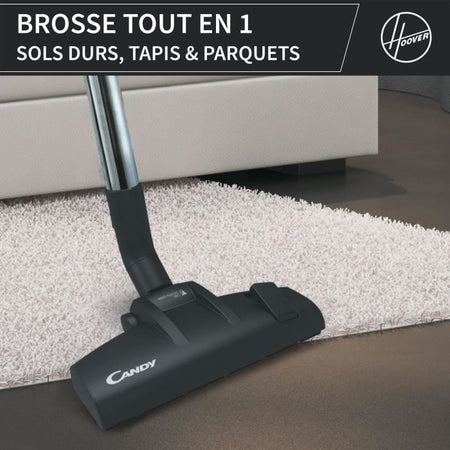 Aspirapolvere senza sacchetto - CANDY CAF34HM - 800 W - Cassetta 2,5 L - 79 dBA - Filtro HEPA 13 lavabile