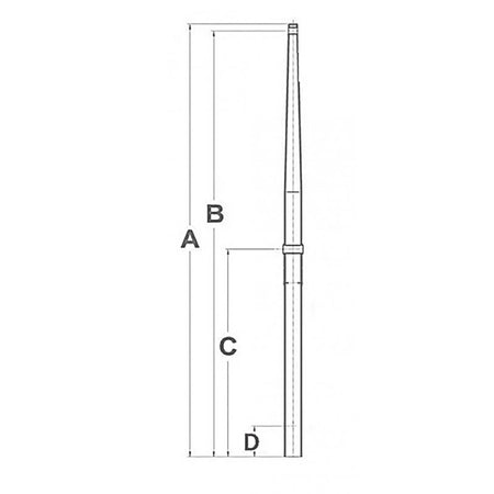 Candeliere Inox Ø Mm.25X625