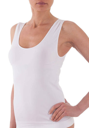 Canotta donna bellissima spalla larga in microfibra art 053