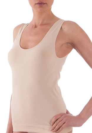 Canotta donna bellissima spalla larga in microfibra art 053