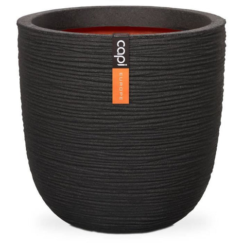 Capi Jardiniere Nature Rib 43x41 cm nero KBLR933 424234