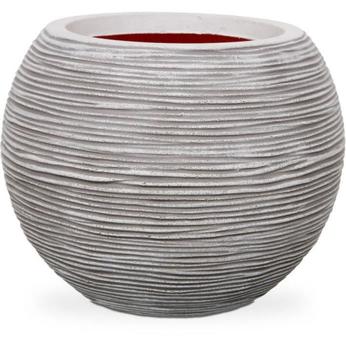 Capi Vaso da fiori Nature Rib rotondo 40 x 32 cm avorio KOFI270 424219