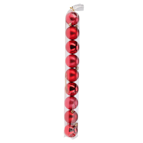Palline per albero di Natale in plastica per decorazioni natalizie Ø 6 cm set da 9