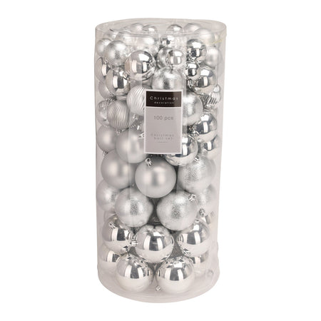 Sfere per albero di Natale in polistirene per decorazione natalizia set da 100