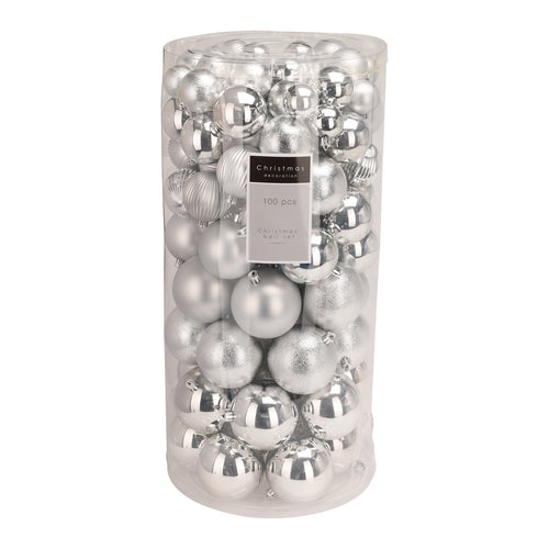 Sfere per albero di Natale in polistirene per decorazione natalizia set da 100