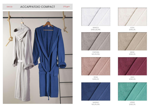 ACCAPPATOIO COMPACT CON CAPPUCCIO IN MICROSPUGNA UNISEX - MAE'