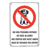 CARTELLO SEGNALETICODIVIETO DI ACCESSO AI CANI