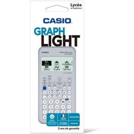 Calcolatrice grafica - CASIO - Scuola superiore - Graph Light - Bianca