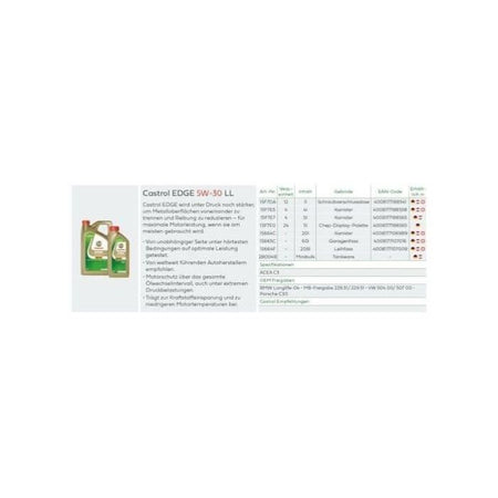 Olio motore - CASTROL - EDGE 5W-30 LL - 5L