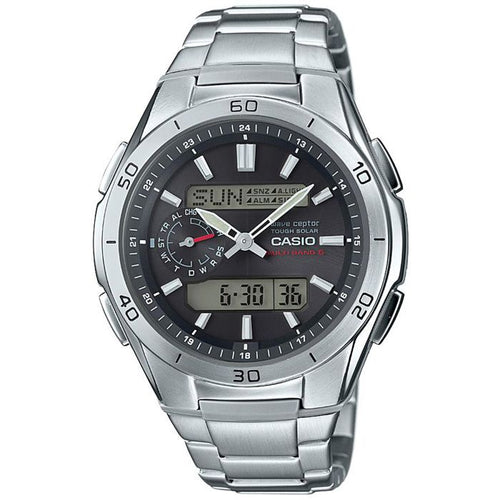 CASIO - Orologio in acciaio inossidabile - WAVECEPTOR - Grigio