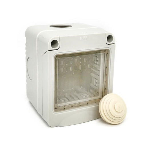 Cassetta Stagna 2 Foro C/Cop Ip55 Mapam Comp V/Pla Idrobox Ip55 2 Moduli Vmr-Pln S6202B