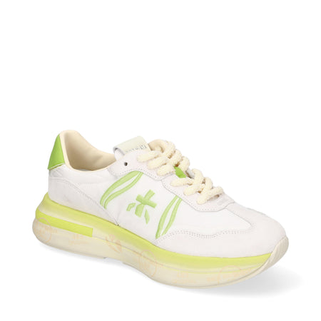 Premiata scarpa donna mod. cassie white - lime CASSIE 7384