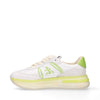 Premiata scarpa donna mod. cassie white - lime CASSIE 7384