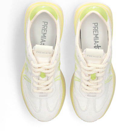 Premiata scarpa donna mod. cassie white - lime CASSIE 7384