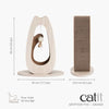 Tiragraffi per gatti - CATIT - Pixi Large - Con pallina in tessuto e piuma - Effetto rovere naturale