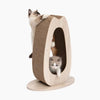 Tiragraffi per gatti - CATIT - Pixi Large - Con pallina in tessuto e piuma - Effetto rovere naturale