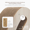 Tiragraffi per gatti - CATIT - Pixi Cat Tail - Con pallina in tessuto e piuma - Effetto rovere naturale