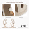 Tiragraffi per gatti - CATIT - Pixi Cat Tail - Con pallina in tessuto e piuma - Effetto rovere naturale