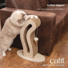 Tiragraffi per gatti - CATIT - Pixi Cat Tail - Con pallina in tessuto e piuma - Effetto rovere naturale