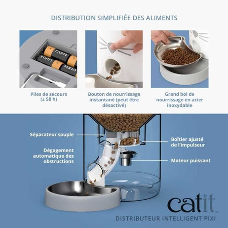 CATIT - PIXI Distributore di crocchette per gatti - 1,2 kg (controllato da app)