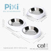 Ciotola per gatti - CATIT - PIXI - 200 ml - Ciotole rimovibili in acciaio inox - Bianco