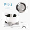 Ciotola per gatti - CATIT - PIXI - 200 ml - Rialzata - Ciotole rimovibili in acciaio inox - Bianco