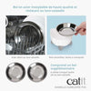 Ciotola per gatti - CATIT - PIXI - 200 ml - Rialzata - Ciotole rimovibili in acciaio inox - Bianco