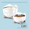 Ciotola per gatti - CATIT - PIXI - 200 ml - Rialzata - Ciotole rimovibili in acciaio inox - Bianco