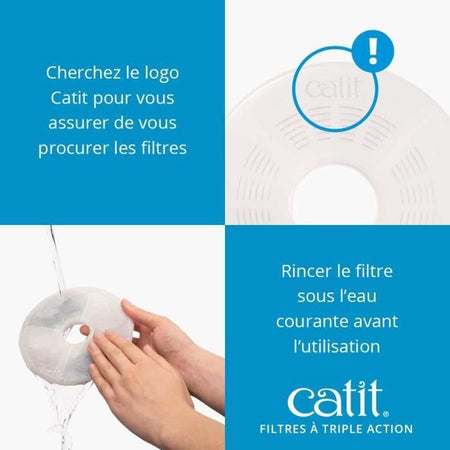 Filtro - Catit - Tripla Azione - Confezione da 12 - Acqua pulita - Prevenzione delle malattie urinarie