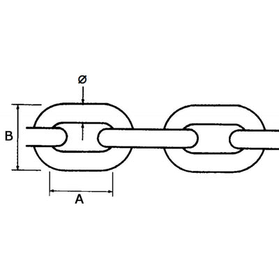 Catena Zinc. Calibrata Ø Mm.10X75Mt