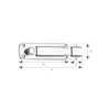 Catenaccio Inox Portal. Mm. 80