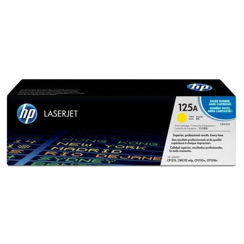 Cartuccia toner originale giallo LaserJet HP 125A (CB542A) per HP Color LaserJet CM1312 / CP1215 / CP1217 / CP1515 / CP1518