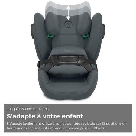 Seggiolino auto - CYBEX - Pallas B3 i-Size Cobblestone Gray - Gruppo 1/2/3 - Reclinabile - Grigio scuro
